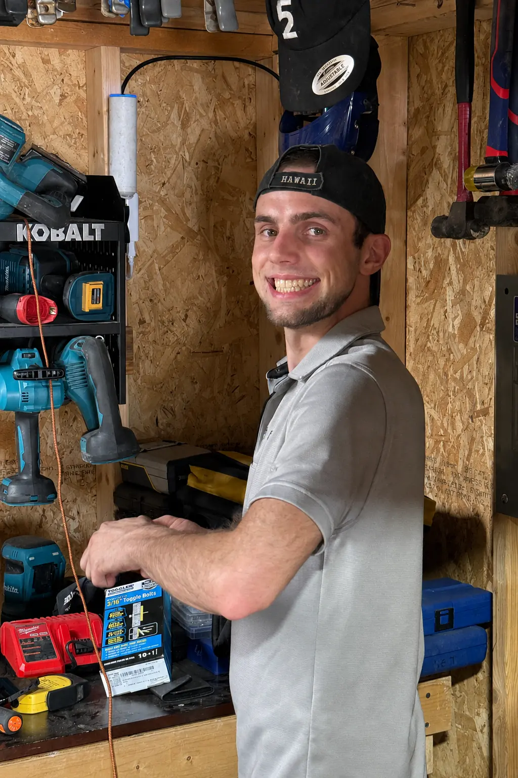 Installer preparing equipment during a low-voltage project